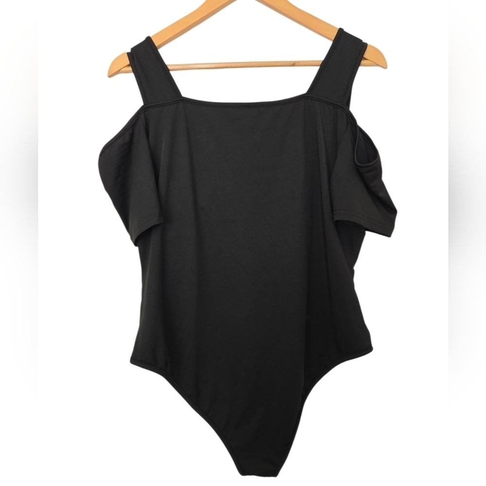 Shein Black Cold Shoulder Bodysuit Size 2XL - Picture 5 of 5